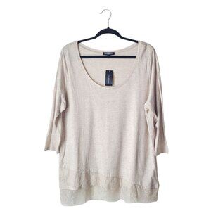 Lane Bryant Plus Size Lace Hem Blouse